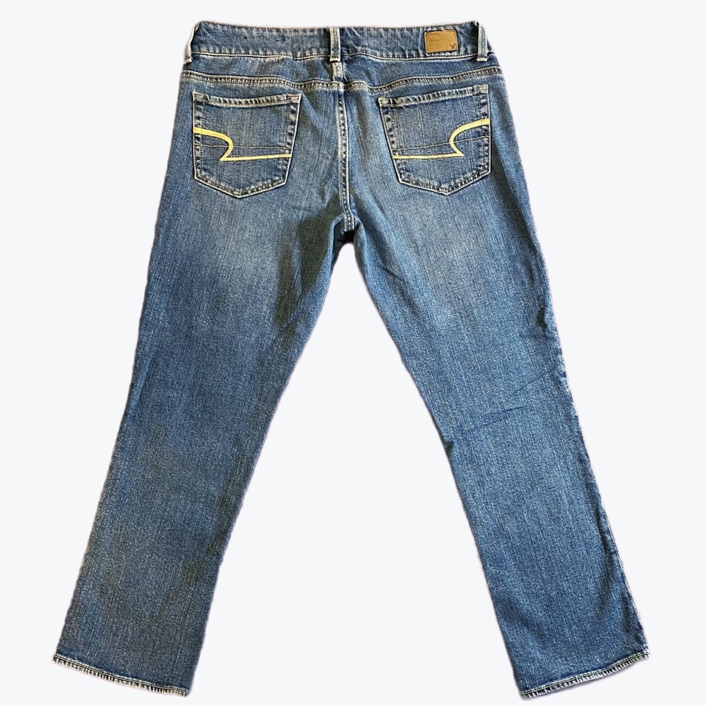 American Eagle 🦅 Size 8 Regular Artist Style Low Rise Medium Wash Straight Leg